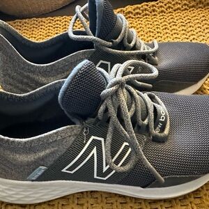 New Balance Charcoal and White Athletic Shoes